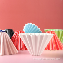 Tasse filtre à café goutteur en céramique Forme Origami